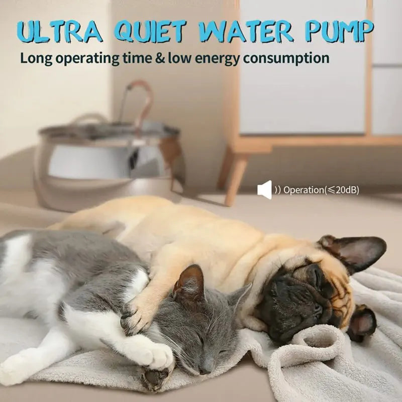 Pet Intelligent Water Dispenser Stainless Steel Fountain Automatic Circulation Cat Water Dispenser Mute Feeder 4L Swan Neck