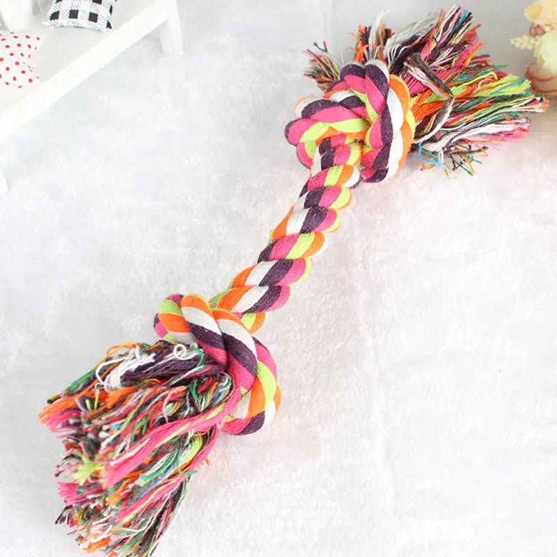 Cotton Rope Knot Dog Toy - Dental Health Chew Toy for All Dog Sizes