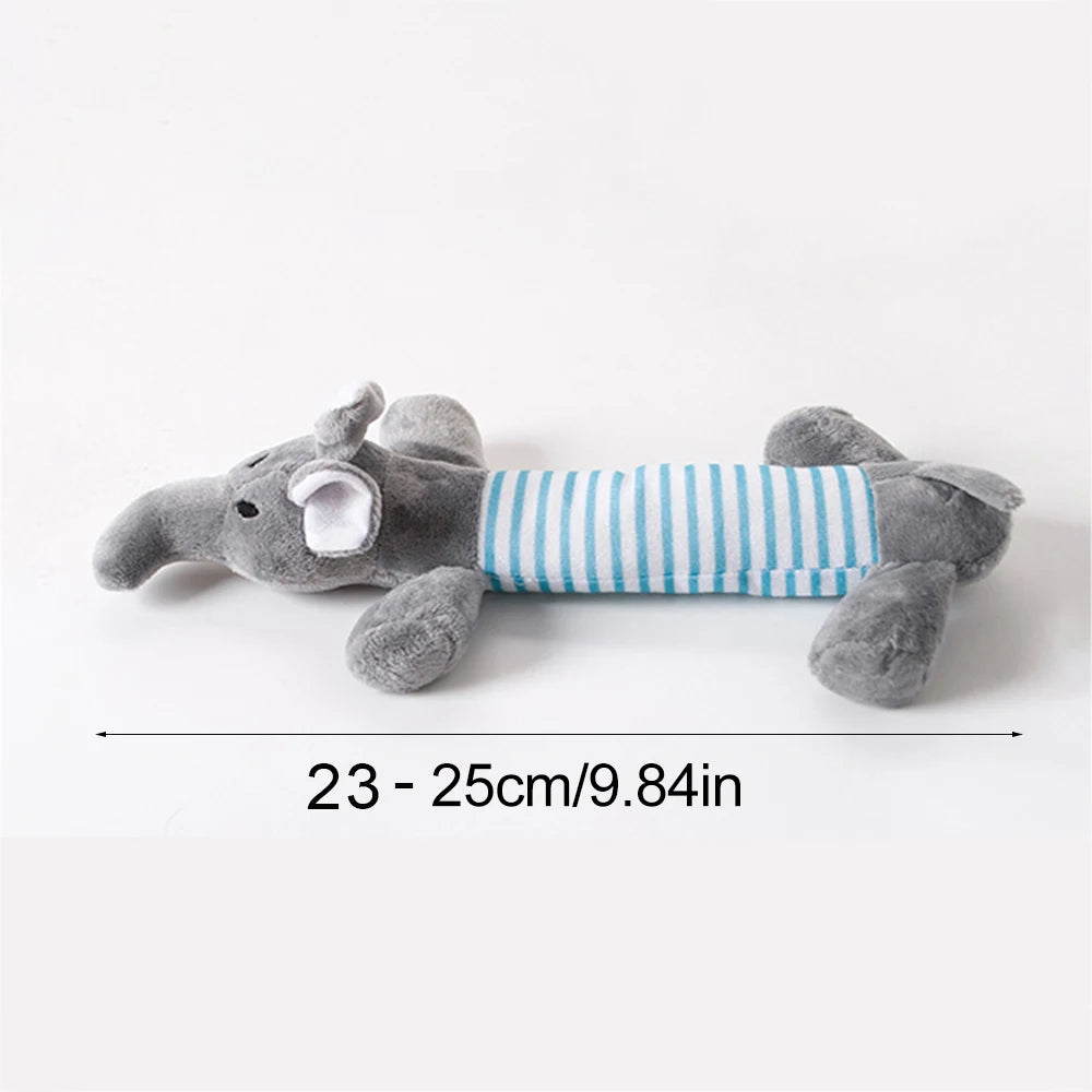 Plush Squeaky Animal Toy for Dogs & Cats