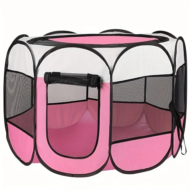 Portable Pet Playpen & Tent - Foldable Outdoor Enclosure for Dogs & Cats