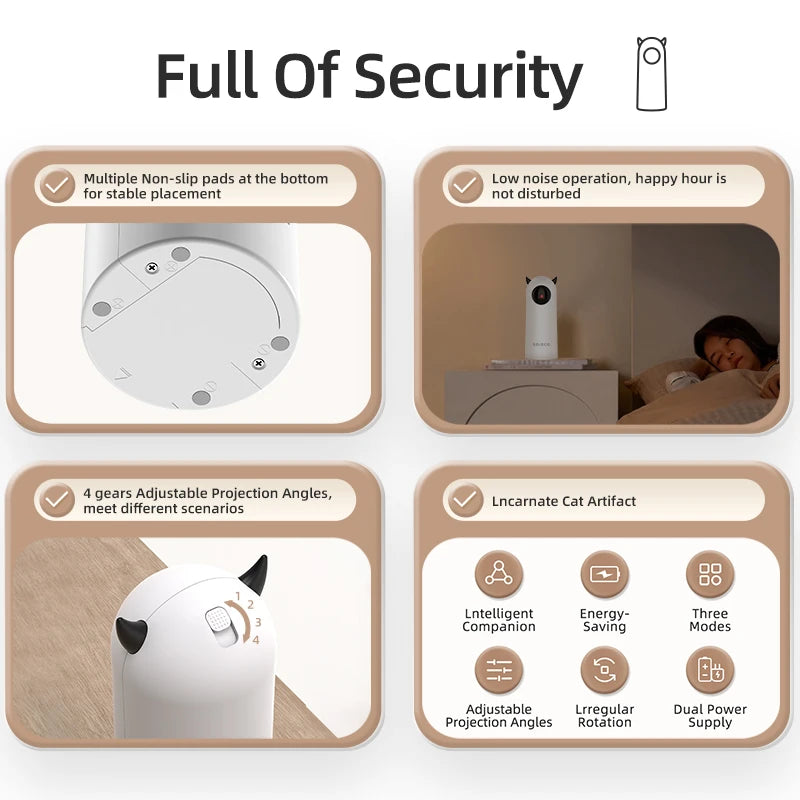 Interactive Smart Cat Toy with LED Laser and Handheld Control