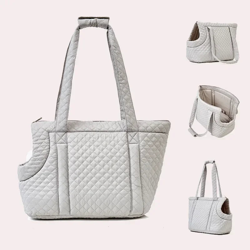 Plush Pet Carrier Handbag for Cats & Small Dogs