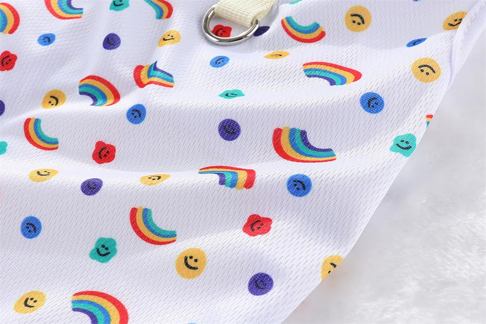 Summer Dog Cooling Vest - Breathable Cartoon Design for Hot Weather