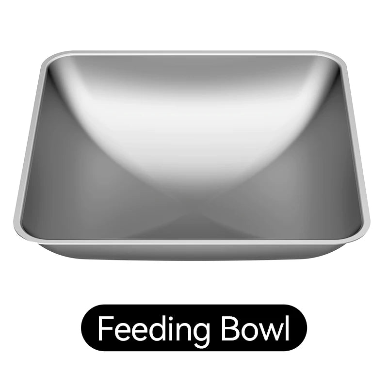 Stainless Steel Feeding & Water Bowl Set for 8.5L Automatic Pet Feeder