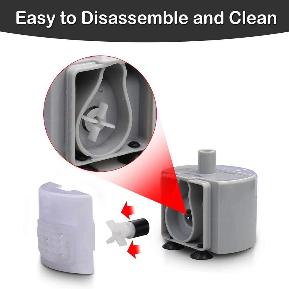 Ultra-Quiet USB Water Pump for Pet Fountains - SMA-800 Replacement Pump