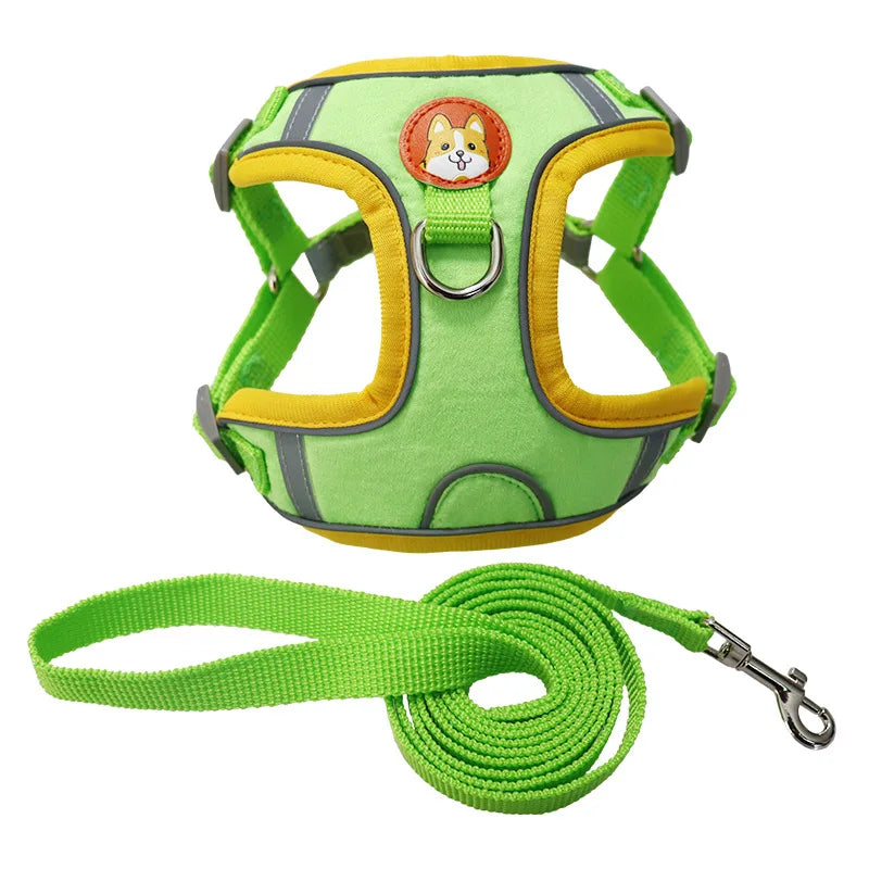 No-Pull Harness and Leash Set - Reflective Vest for Small Dogs