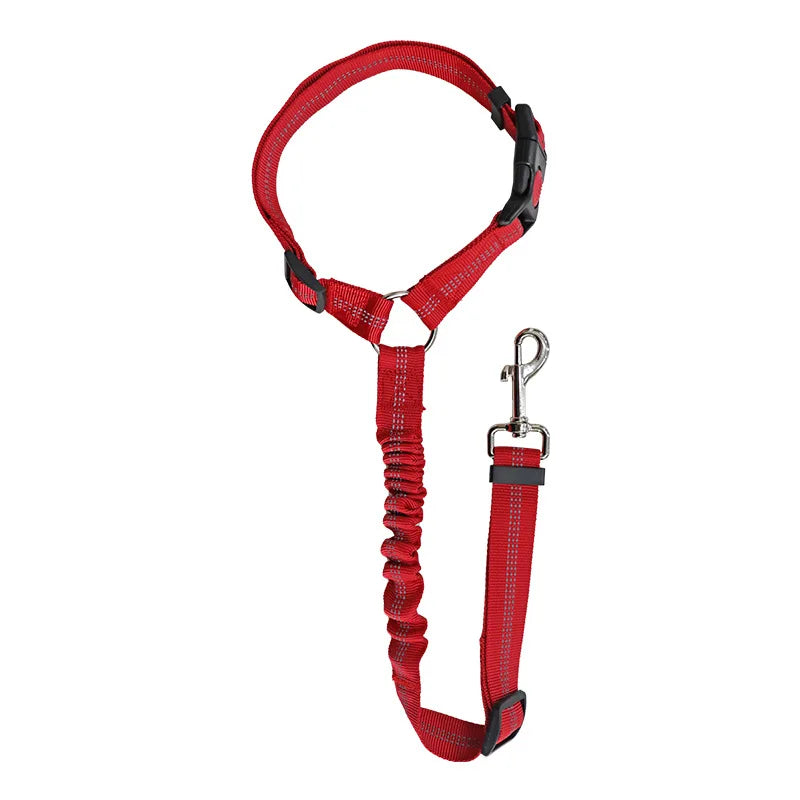 2-in-1 Dog Car Safety Seatbelt - Adjustable Reflective Headrest Restraint