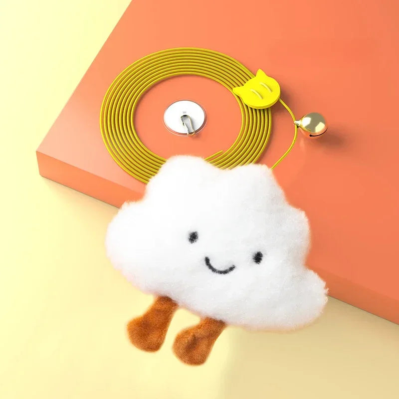 Cat Elastic Rope Toy with Bell and Door Hanger