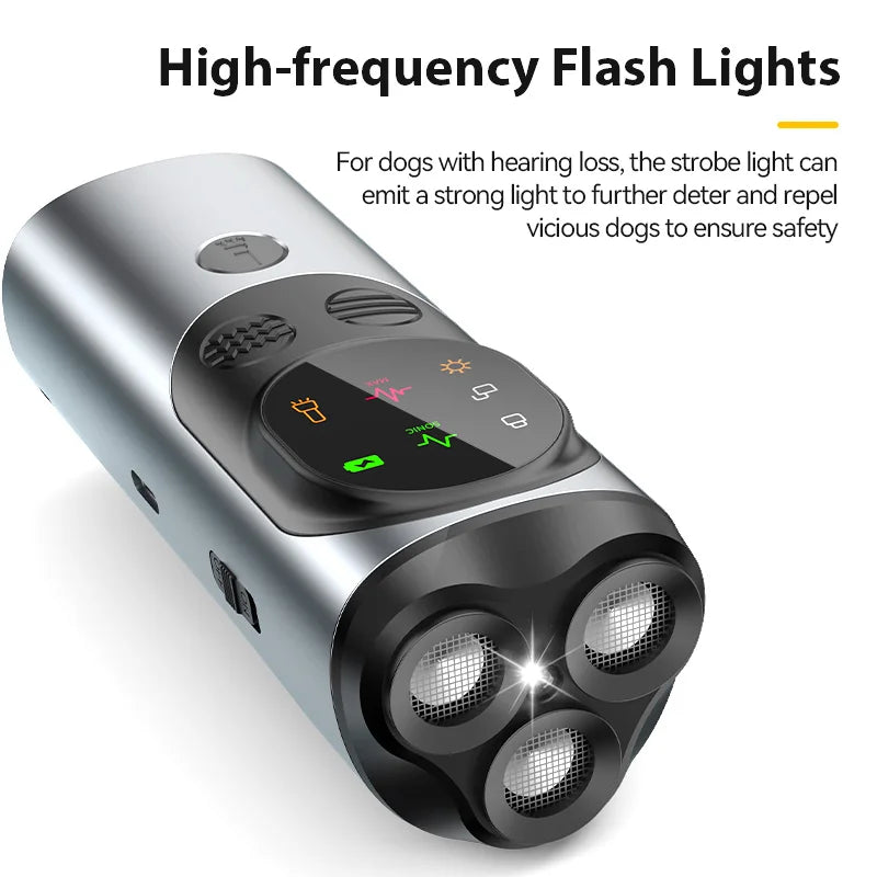 Ultrasonic Dog Training Device - Anti-Barking Trainer with LED Flashlight