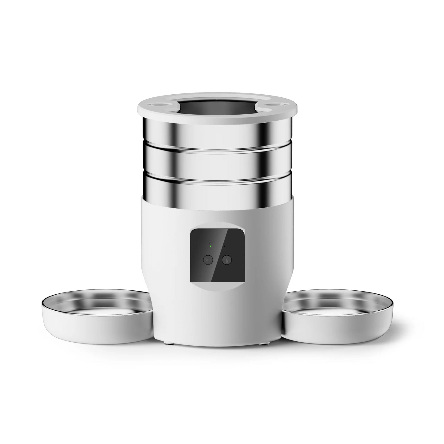 4.5L Smart WiFi Pet Feeder with Dual Stainless Steel Bowls - Automatic Food Dispenser for Cats & Dogs