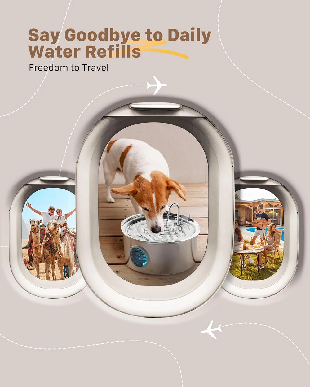 Large Pet Water Fountain - 7L Stainless Steel Automatic Dispenser with Silent Operation