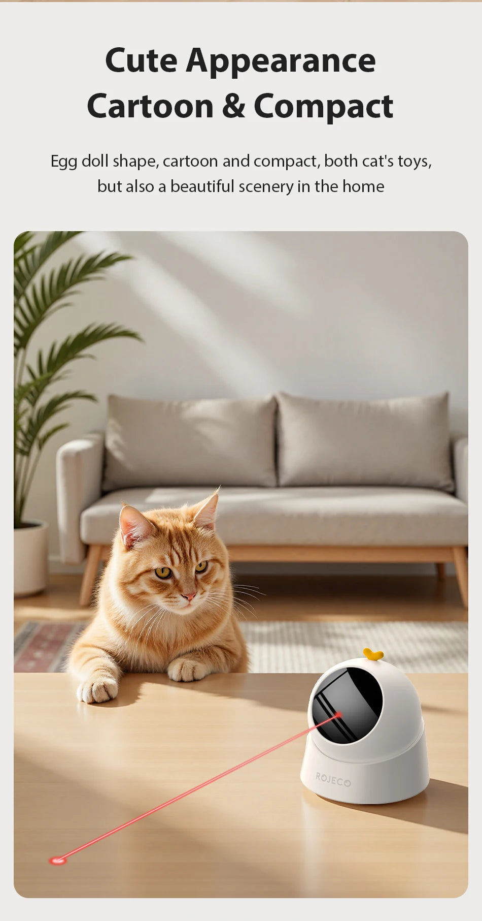 Interactive Smart Cat Laser Toy with Adjustable Modes for Indoor Play