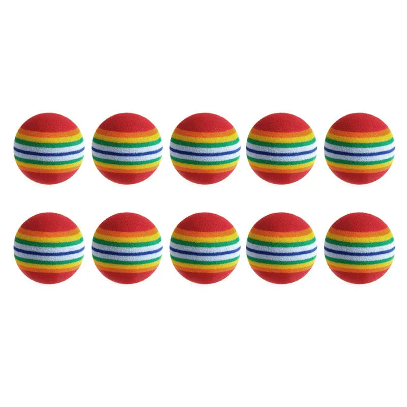 Colourful EVA Foam Cat Toy Balls – Pack of 10