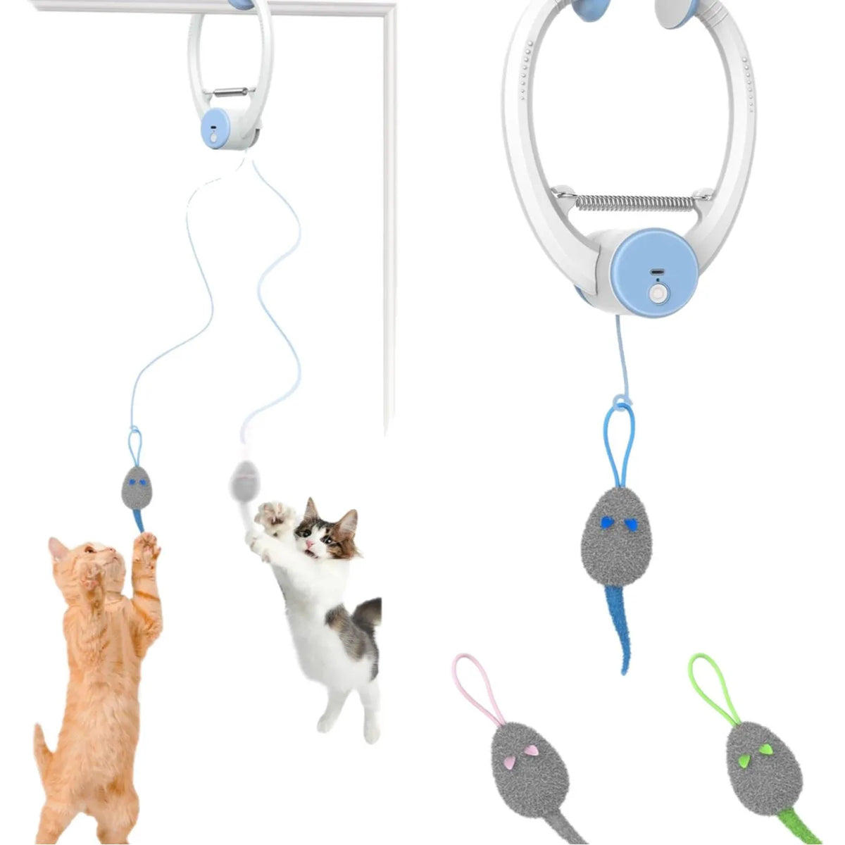 USB Rechargeable Electric Fluttering Butterfly Feather Wand Cat Toy