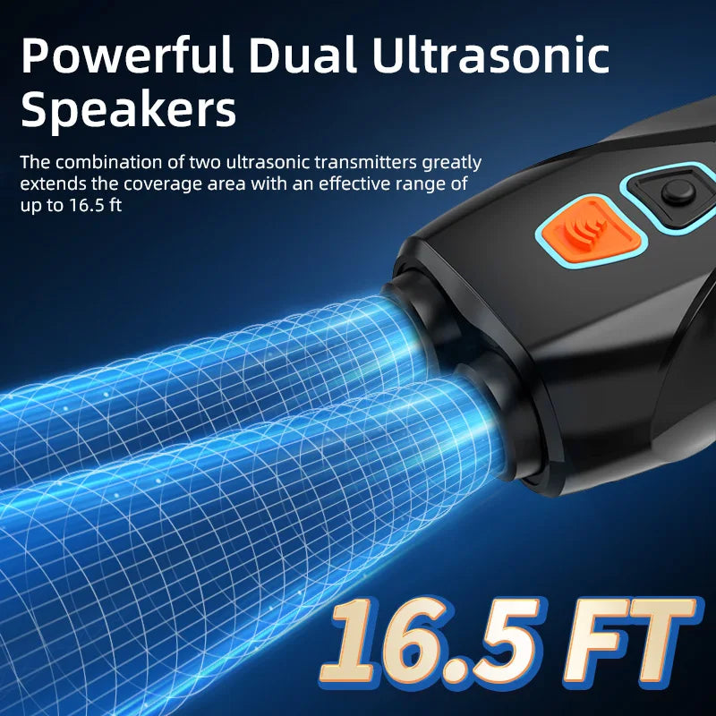 Ultrasonic Dog Training Device with Anti-Barking Technology and LED Flashlight