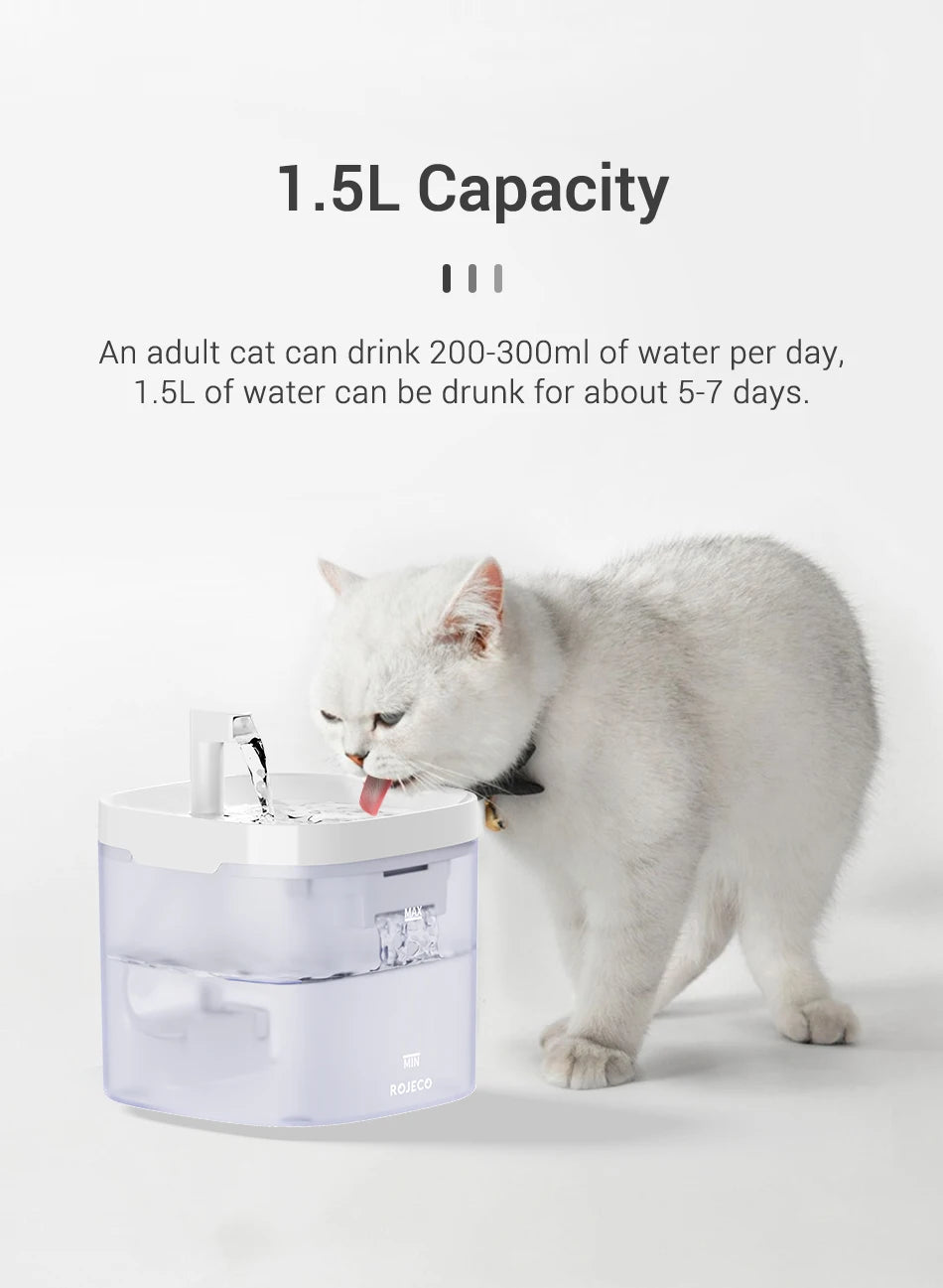 Smart Cat Water Fountain - Automatic Pet Dispenser with Filtration System
