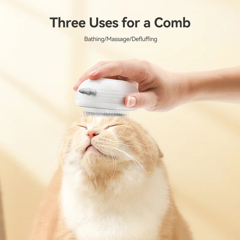 Electric Steam Pet Brush - Hair Removal Comb for Cats & Dogs