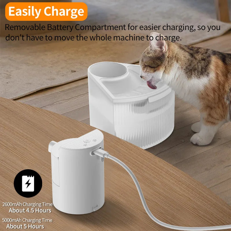 Wireless Smart Cat Water Fountain with Sensor Technology