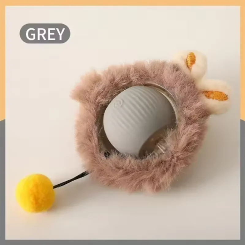 Cat Interactive Ball Toy - Automatic Rolling Ball with Tail