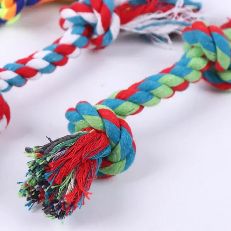 Cotton Rope Knot Dog Toy - Dental Health Chew Toy for All Dog Sizes