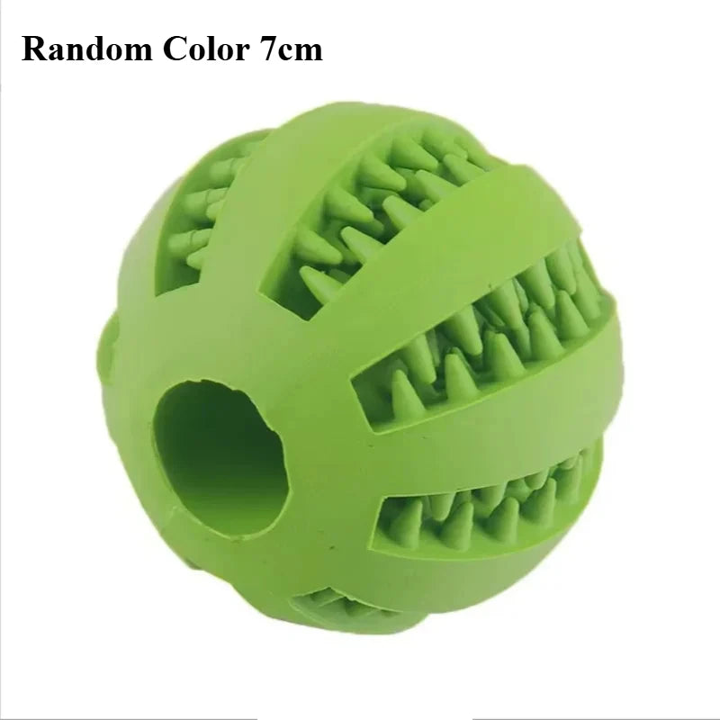 Interactive Rubber Ball Dog Toy - Natural Rubber Treat Dispensing Ball