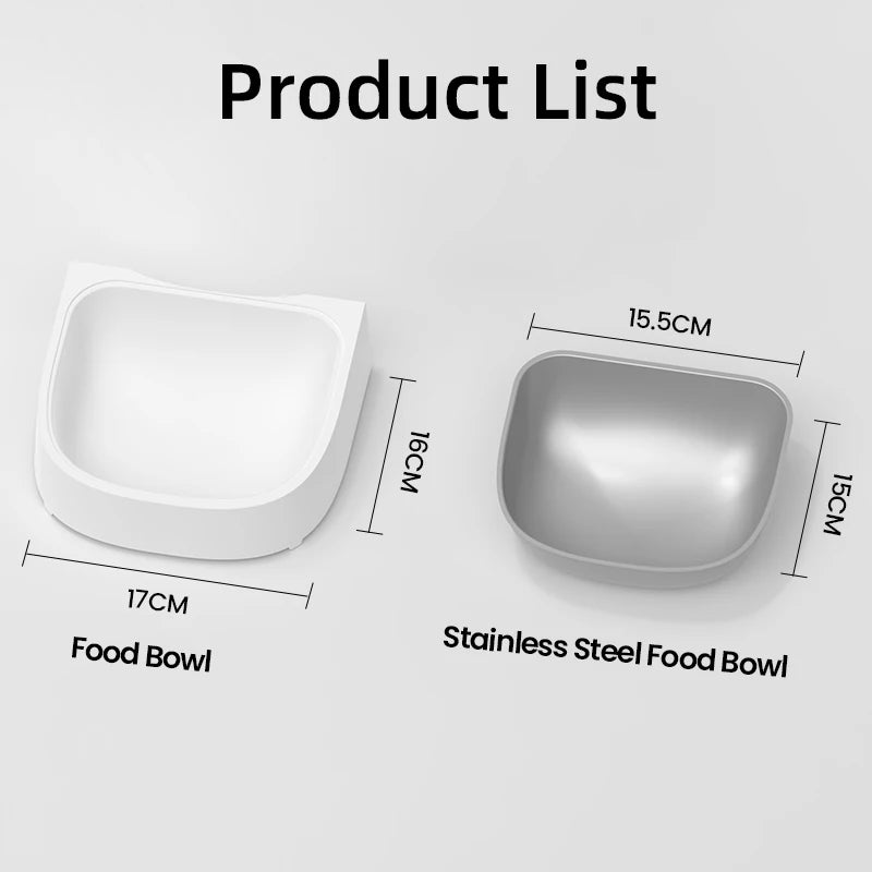 Stainless Steel Single & Double Bowl Accessories For 4L Automatic Pet Feeder Cat Food Dispenser Without Pet Feeder