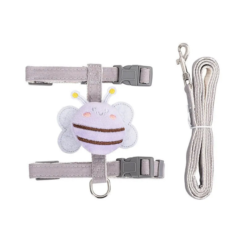 Harnais et laisse pour chat en maille douce anti-évasion | Gilet rembourré réglable pour chatons et chats de petite, moyenne et grande taille