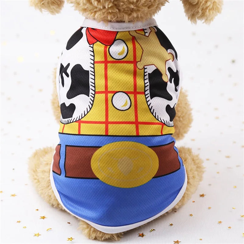 Summer Pet T-Shirt - Cartoon Soft Vest for Small Dogs and Cats