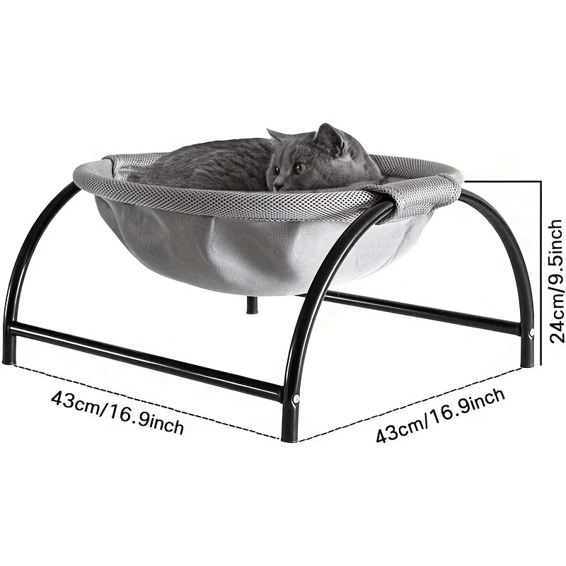 Breathable Cat Hammock Bed - Elevated Cooling Cot for Ultimate Comfort