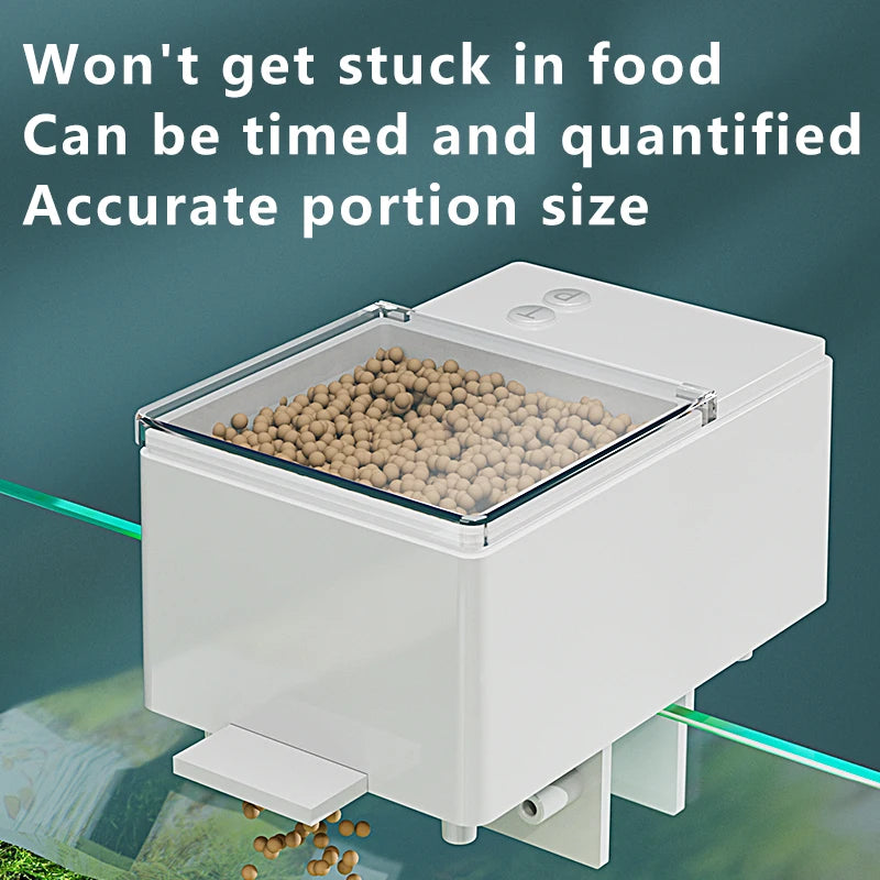Distributeur automatique de nourriture pour poissons – Distributeur quantitatif pour poissons rouges et aquariums intérieurs