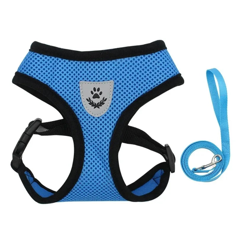 Tactical Dog Vest & Collar Set - Chest Strap Harness for Small Breeds