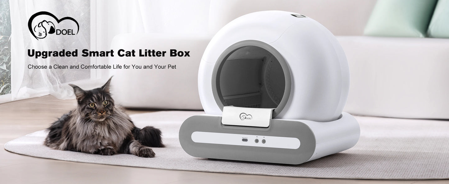 Automatic Cat Litter Box with mat - Self-Cleaning with App Control