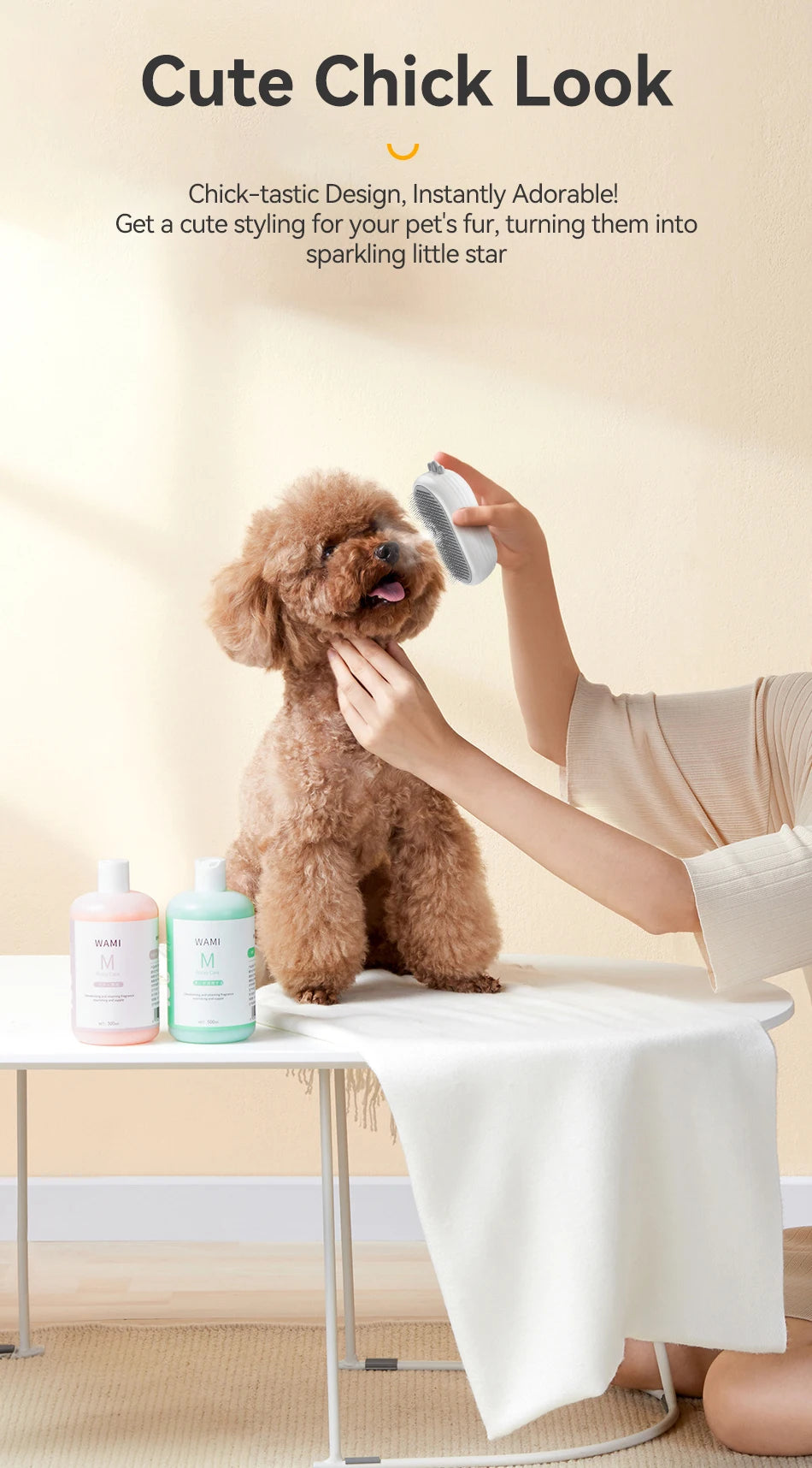 Electric Steam Pet Brush - Hair Removal Comb for Cats & Dogs