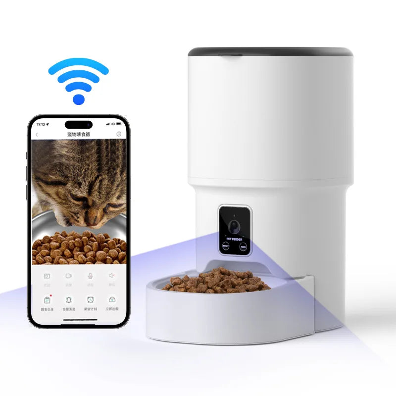 Smart WiFi Pet Feeder with HD Camera & Two-Way Intercom