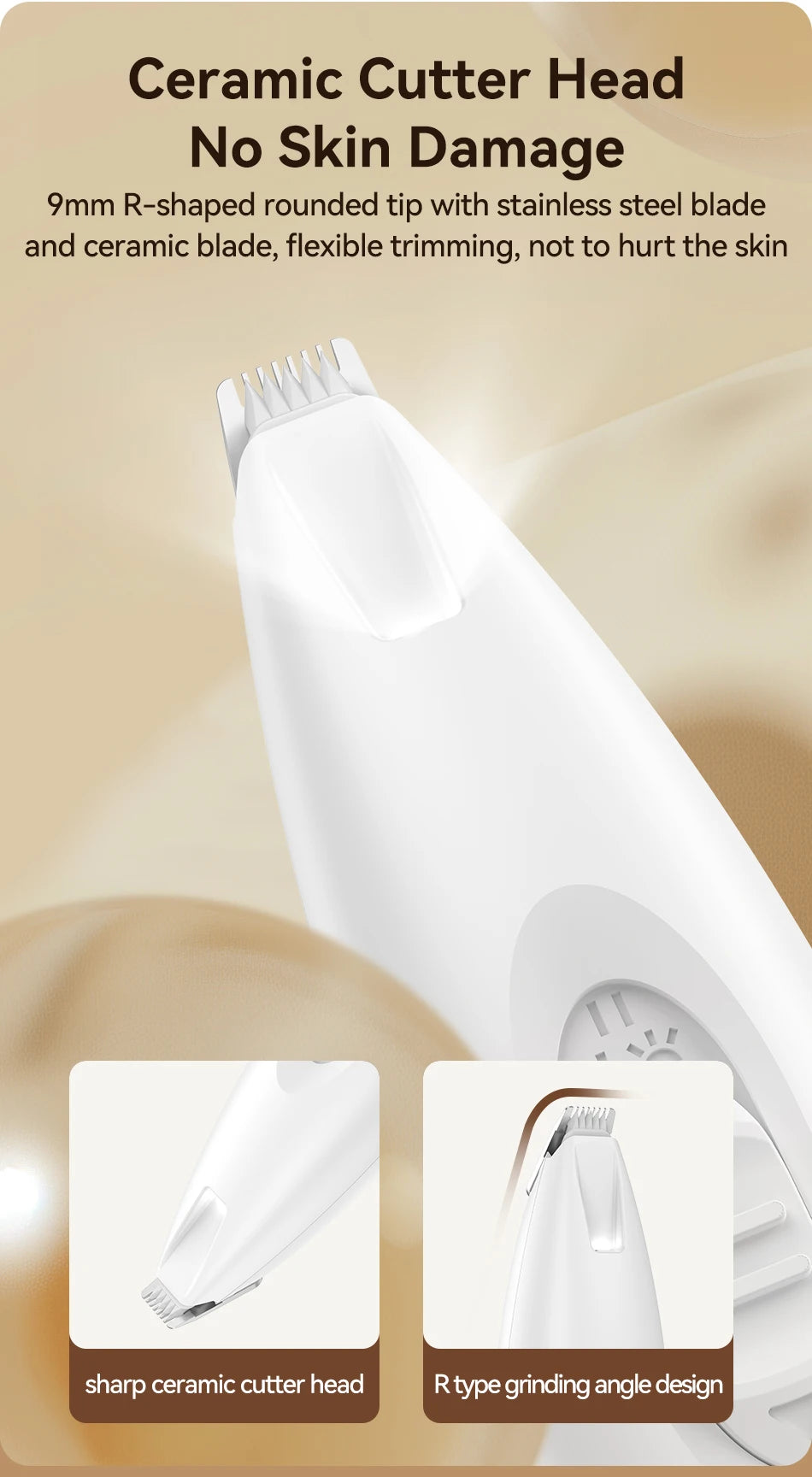 Professional Electric Pet Clipper with LED Light and Rechargeable Battery
