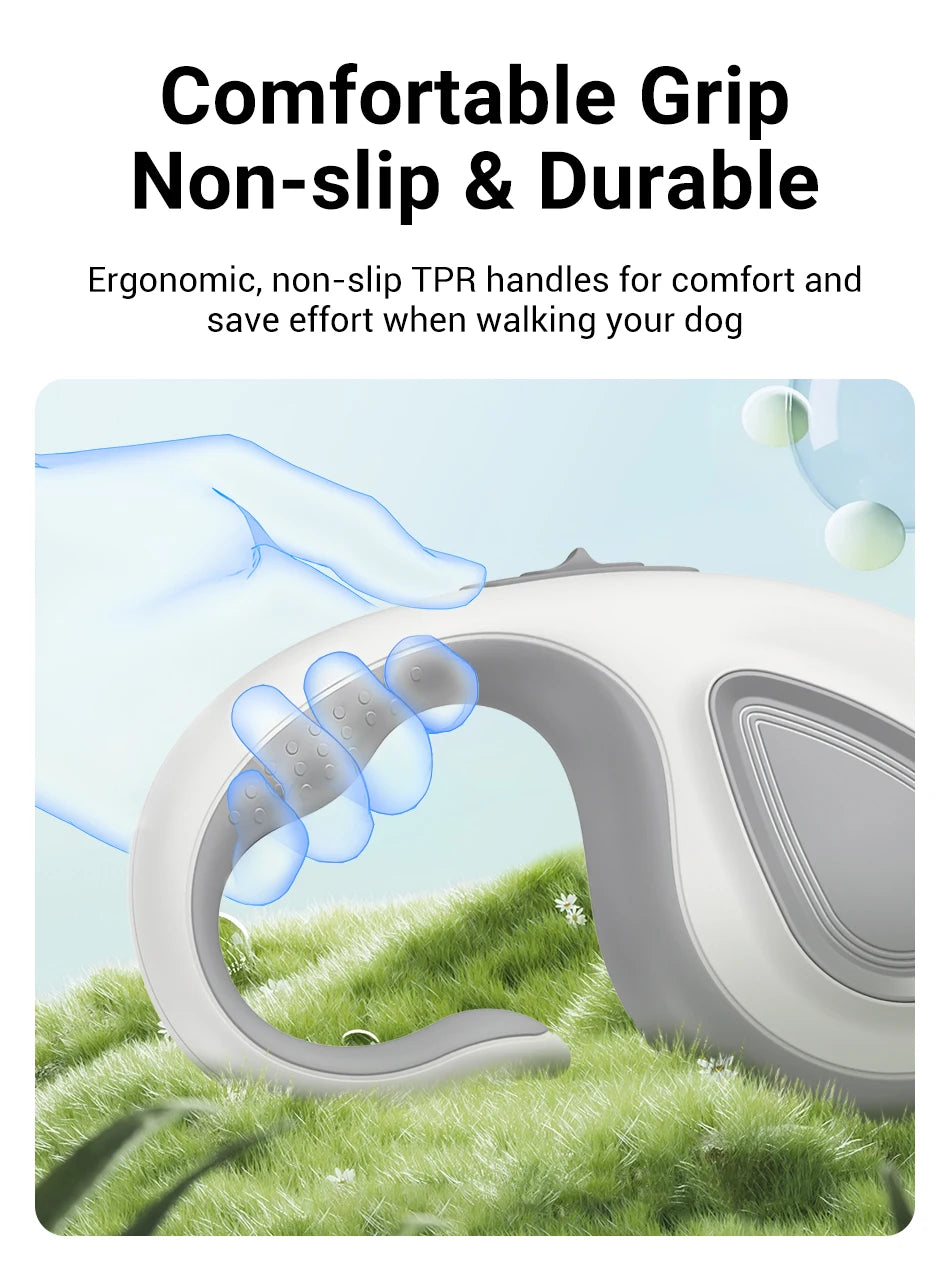 Retractable Dog Leash 5M - Automatic Extendable Lead for Walking, Hiking & Running