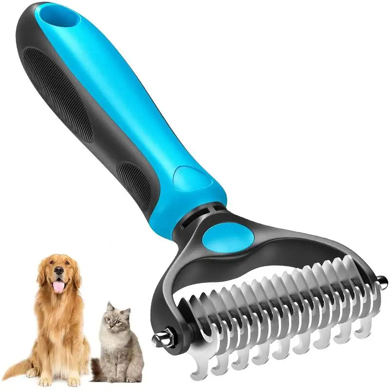 2-in-1 Pet Deshedding & Dematting Brush