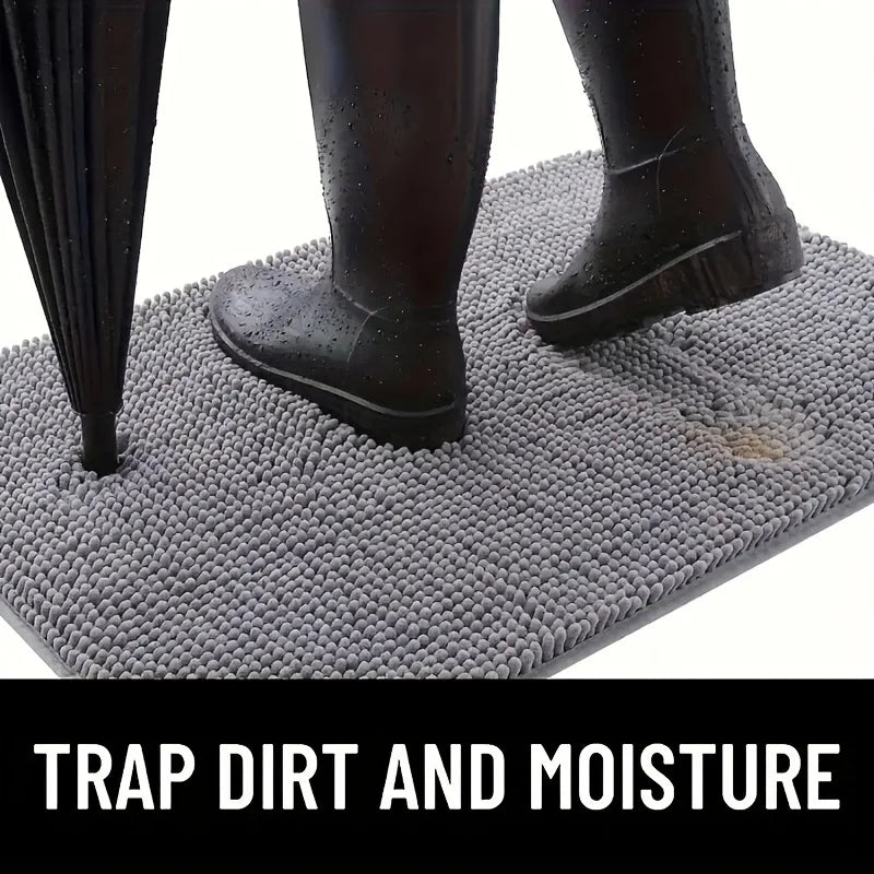 Quick-Dry Microfiber Dog Doormat - Non-Slip Absorbent Pet Mat for Indoor Use