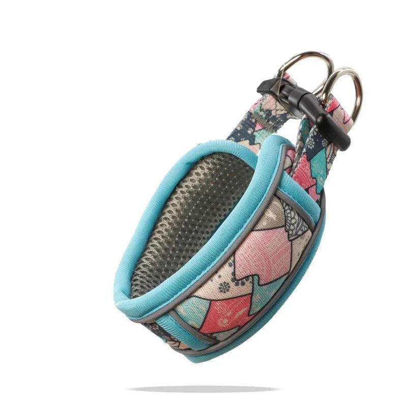 Reflective Breathable Mesh Dog Collar with Double D-Ring – All Sizes