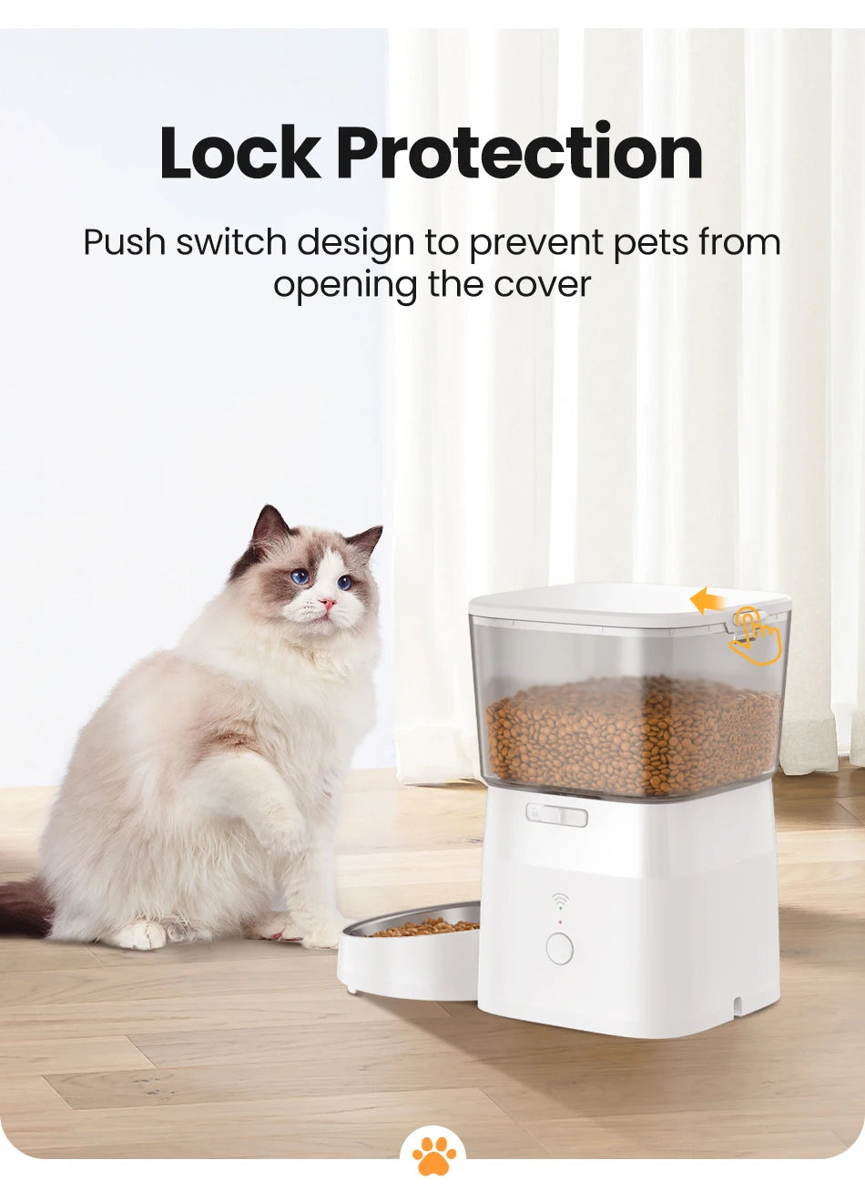 Adjustable Height Elevated Holder for Automatic Pet Feeders