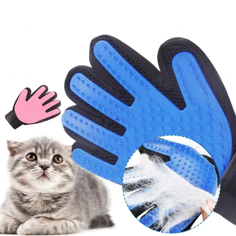 Pet Grooming Massage Gloves - Cat Comb - Rubber Cat Cleaning Brushes - Dog Hair Removal Comb - Bath Brush - Pet Supplies for Cats and Dogs