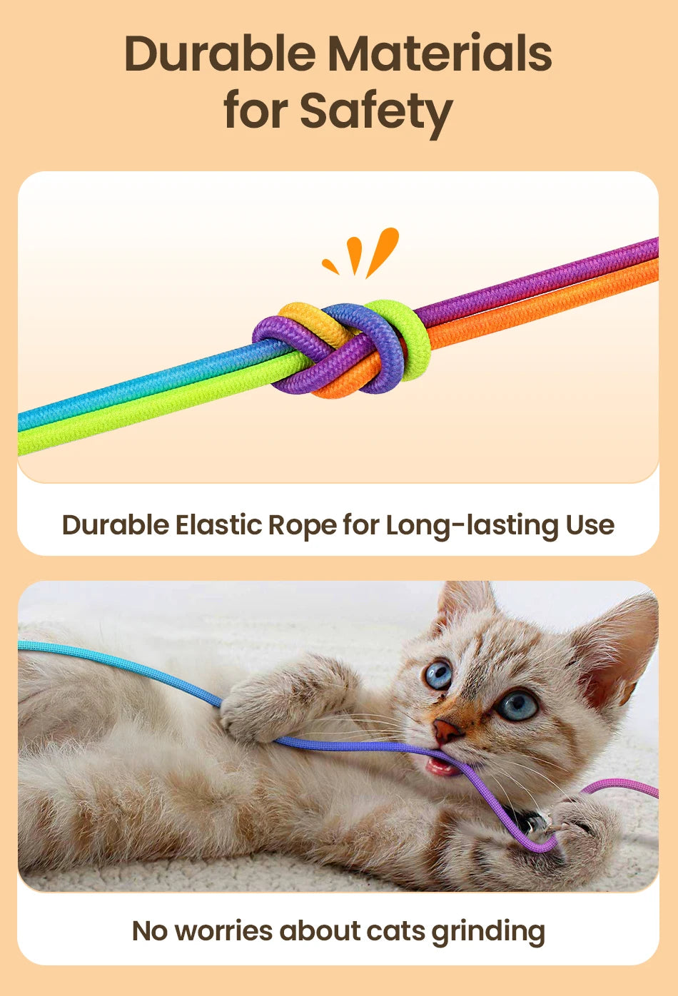2-in-1 Automatic Cat Laser Toy with Feather Wand - Interactive Pet Entertainment