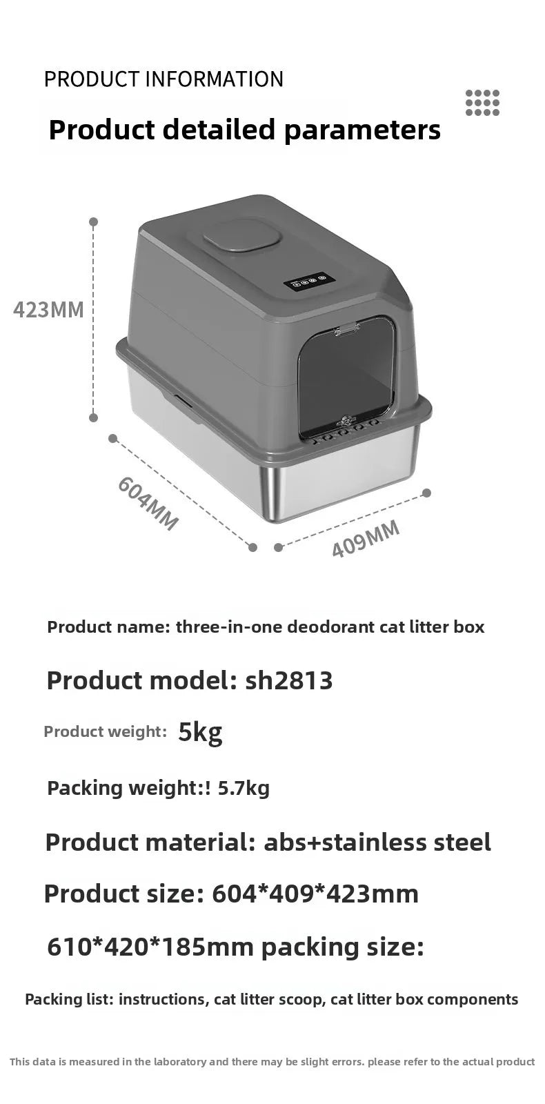 Automatic Self-Cleaning Cat Litter Box — Large Covered with Quiet Auto Scoop & Deodoriser