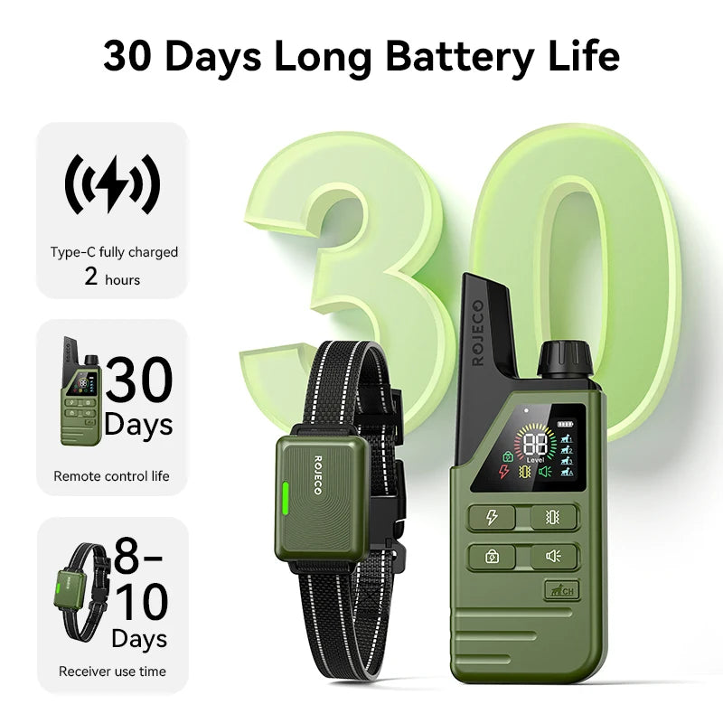 Remote Dog Training Collar - Rechargeable Bark Control System with Multiple Training Modes