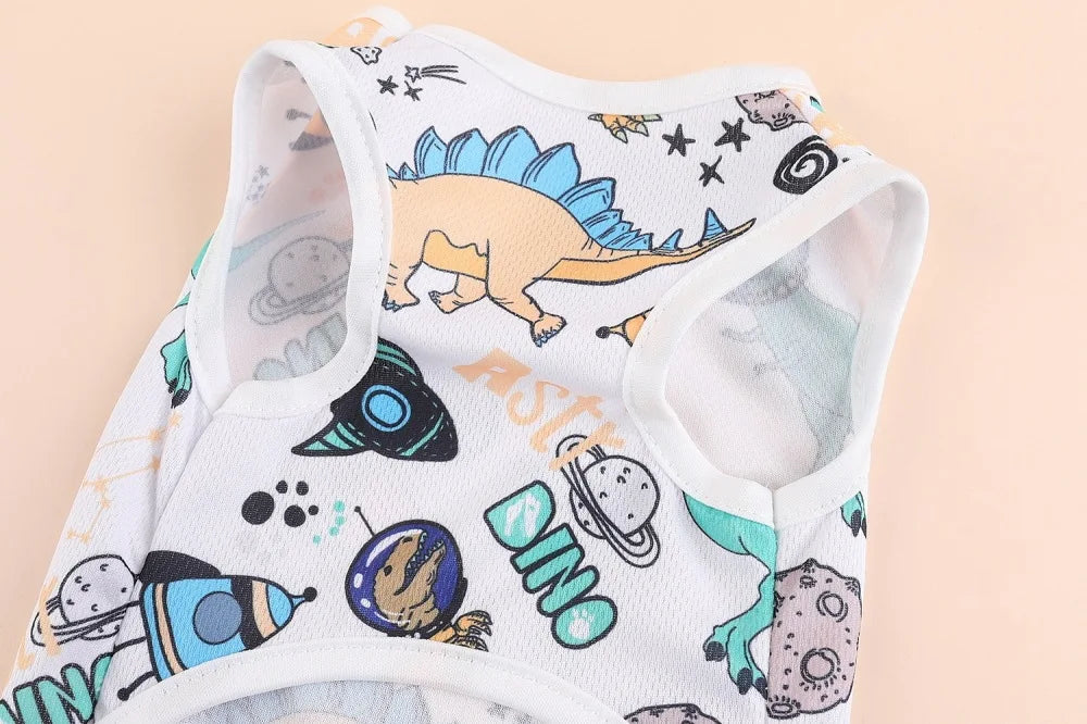 Summer Dog Cooling Vest - Breathable Cartoon Design for Hot Weather