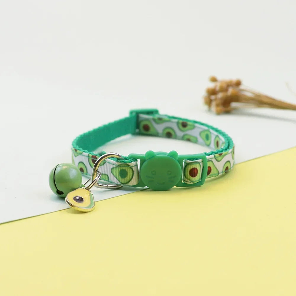 Fruit-Themed Pet Collar with Bell