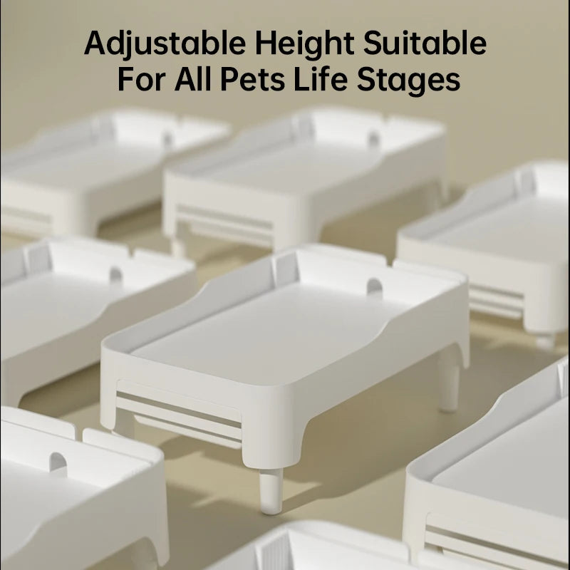 Adjustable Height Elevated Holder for Automatic Pet Feeders