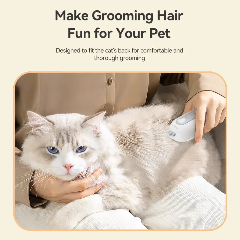 Electric Steam Pet Brush - Hair Removal Comb for Cats & Dogs