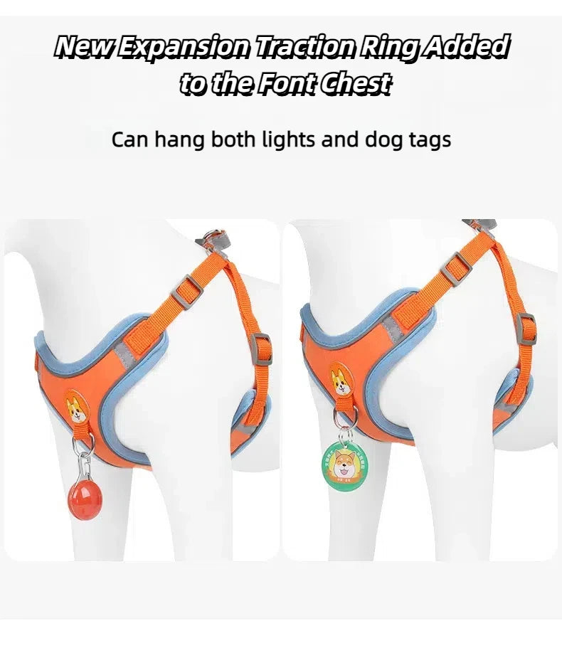 No-Pull Harness and Leash Set - Reflective Vest for Small Dogs
