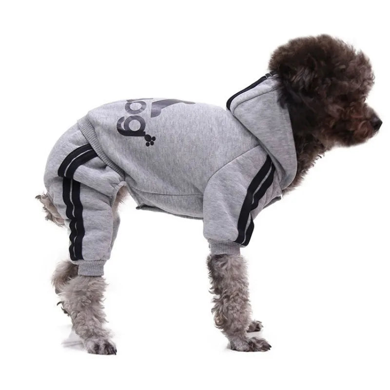 Winter Dog Jumpsuit - Warm Fleece Hoodie for Small to Large Dogs